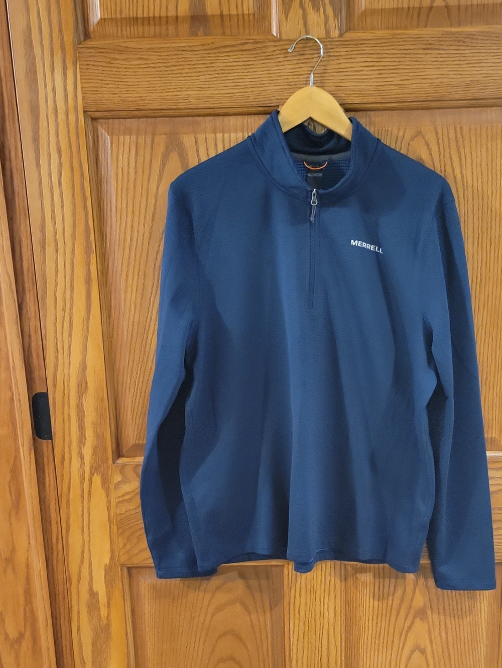Mens Merrell 1/4 Zip Navy Shirt In Size Large